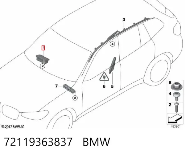 Подушка безопасности пассажира 72119363837 BMW