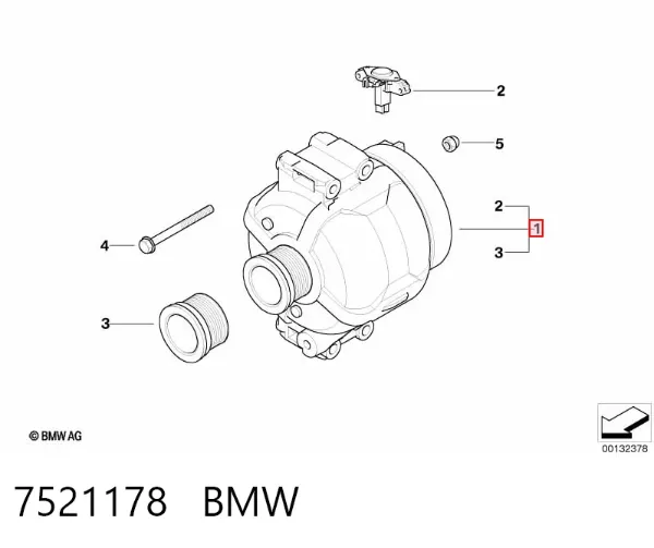 Генератор 7521178 BMW