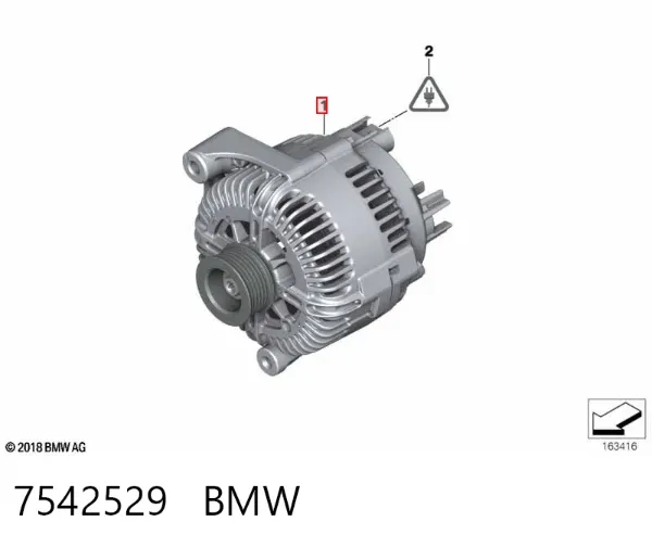 Генератор 7542529 BMW