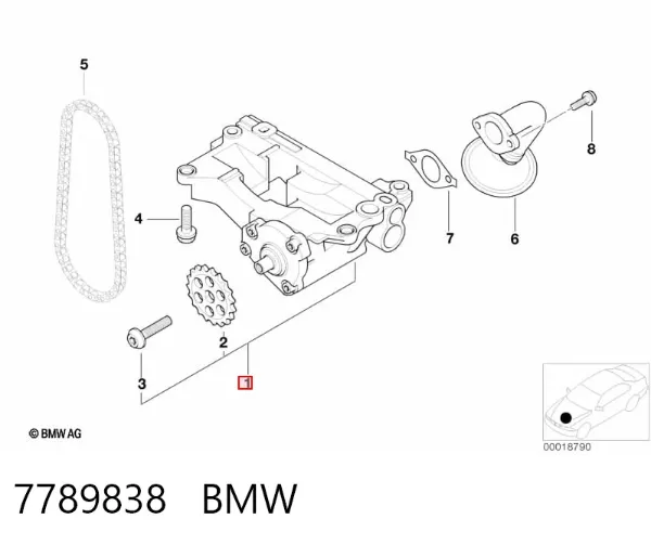 Масляный насос 7789838 BMW