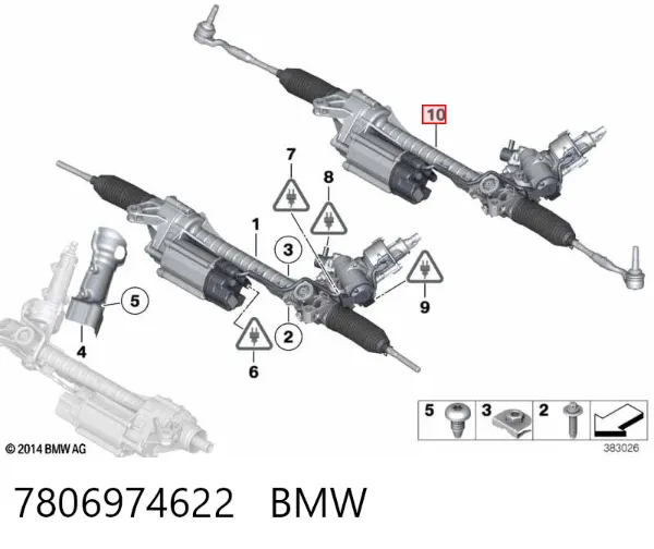 Рулевая рейка 7806974622 BMW