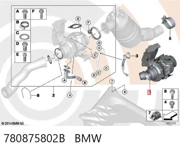 Турбина 780875802B BMW