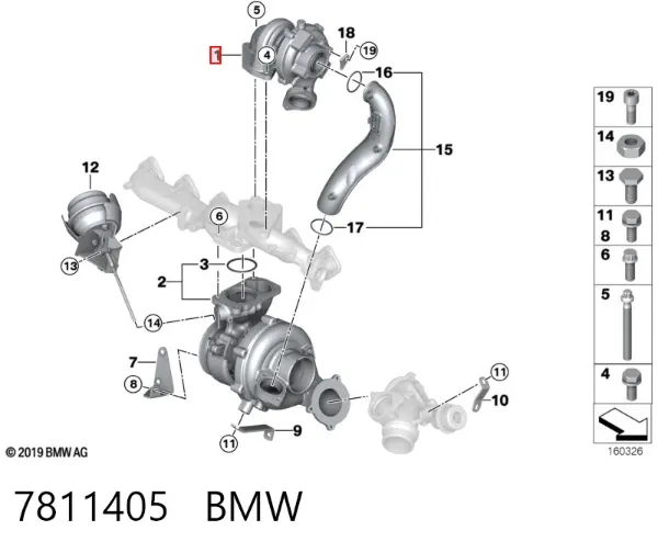 Турбина 7811405 BMW
