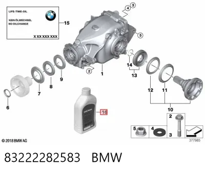 Масло трансмиссии BMW 83222282583