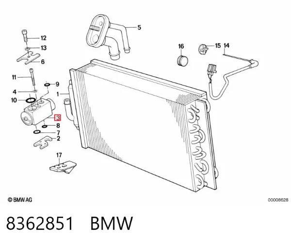 Клапан TRV кондиционера 8362851 BMW