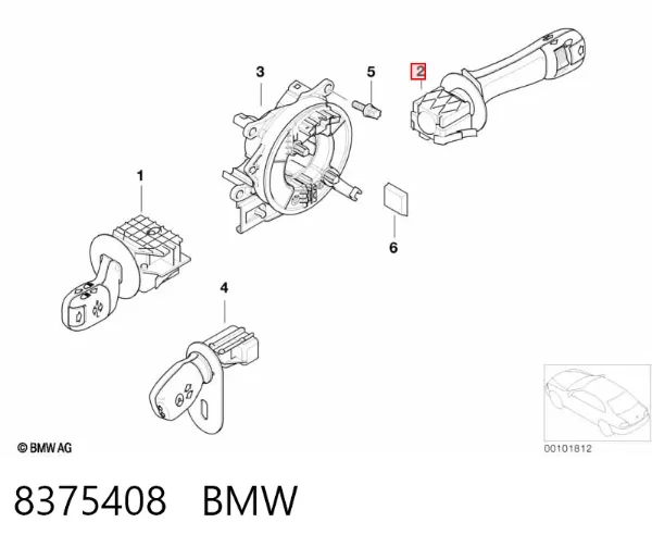 Правый подрулевой переключатель 8375408 BMW