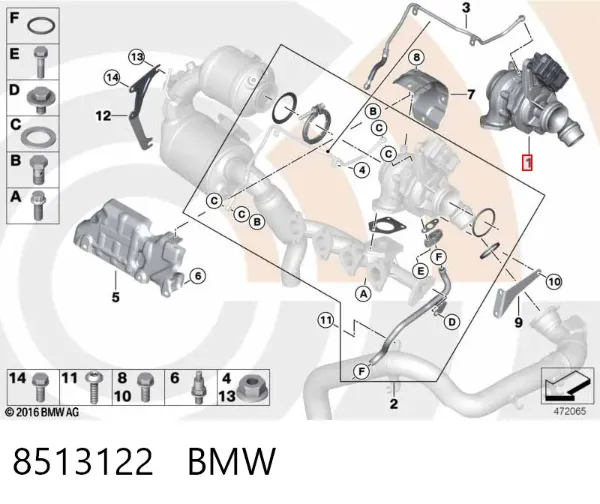 Турбина 8513122 BMW