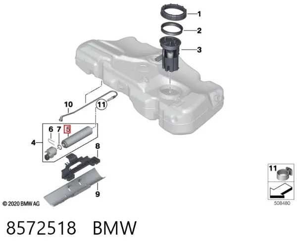 Топливный фильтр 8572518 BMW
