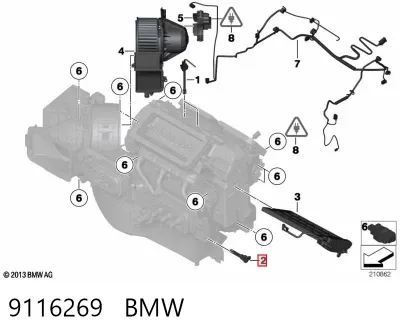Датчик температуры испарителя BMW 9116269