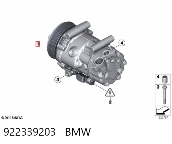 Компрессор кондиционера 922339203 BMW