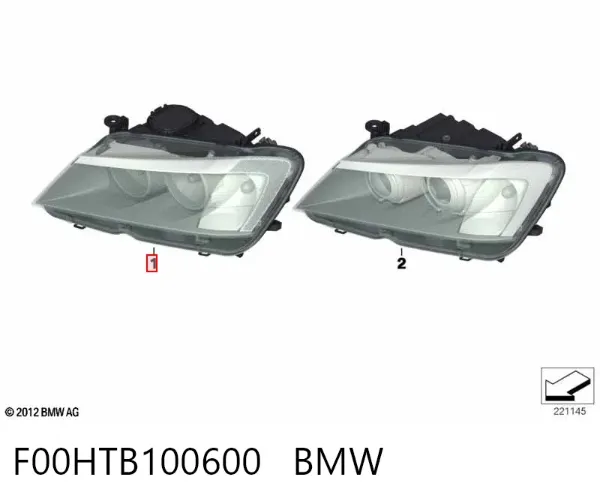 Правая фара F00HTB100600 BMW