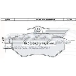 Передние тормозные колодки D885E Dafmi