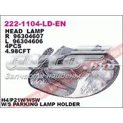 Левая фара 2221104LLDEN Depo/Loro/Abakus
