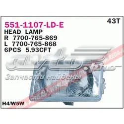 Правая фара 5511107RLDE Depo/Loro/Abakus