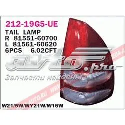 Задний фонарь 21219G5RUE Depo/Loro/Abakus