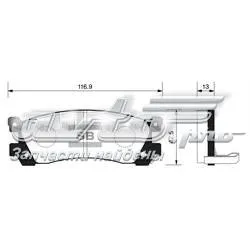 Задние тормозные колодки SP1060R Sangsin