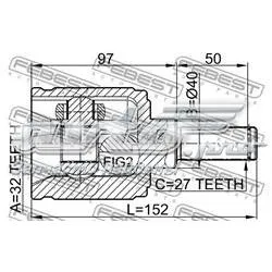 Шарнир угловых скоростей передний левый Febest 0311CFLH цена, от