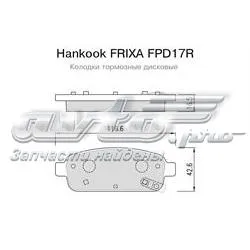 Задние тормозные колодки FPD17R Hankook Frixa