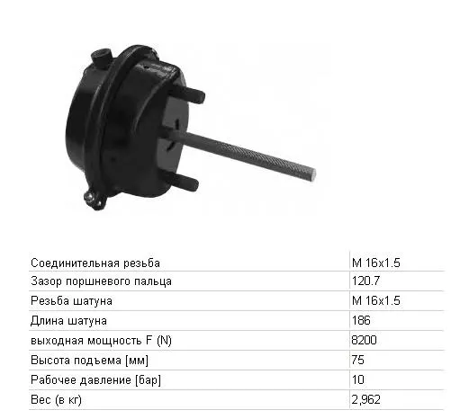 Камера тормозная тип 20 BPW, MAN, SCANIA (барабанный тормоз/ кулачковый тормоз)
