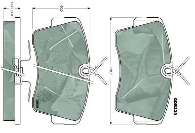 Передние тормозные колодки 571392B Jurid/Bendix