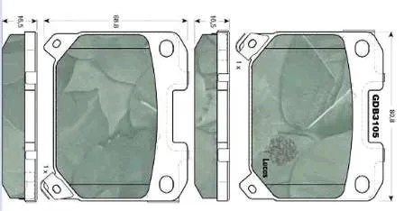 Задние тормозные колодки 0446620050 Toyota