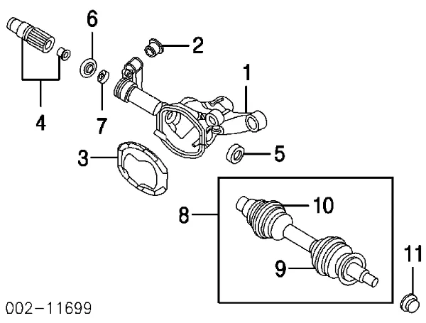 Правая полуось 1L2Z3A428AA Ford