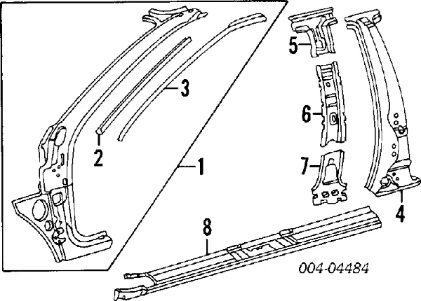 Порог внешний правый MB312826 Chrysler