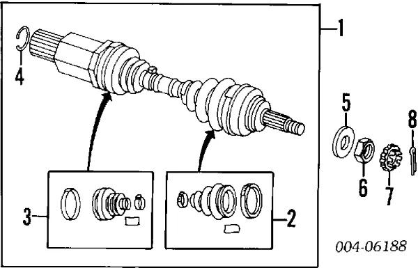 Левая полуось Крайслер Неон 