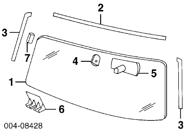 Лобовое стекло 55137156AB Chrysler