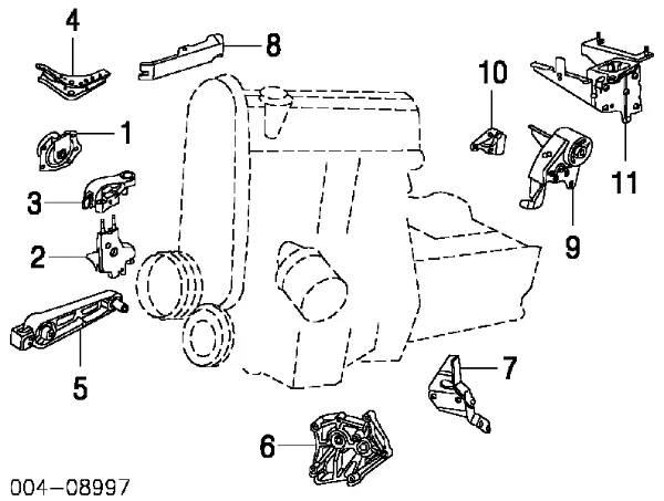 Левая подушка двигателя 4668530AB Chrysler