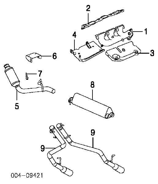Прокладка впускного коллектора нижняя 4663852 Chrysler
