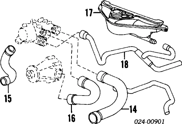 Шланг расширительного бачка нижний 11531711002 BMW