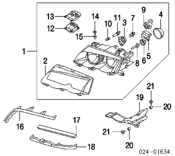 Правая фара 63126904298 BMW