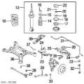 Сайлентблок цапфы задней NISSAN 551527Y000