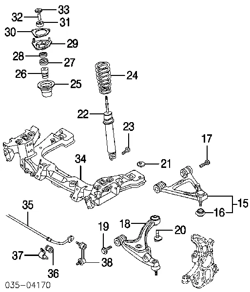 Подрамник передний FE0134800C Mazda