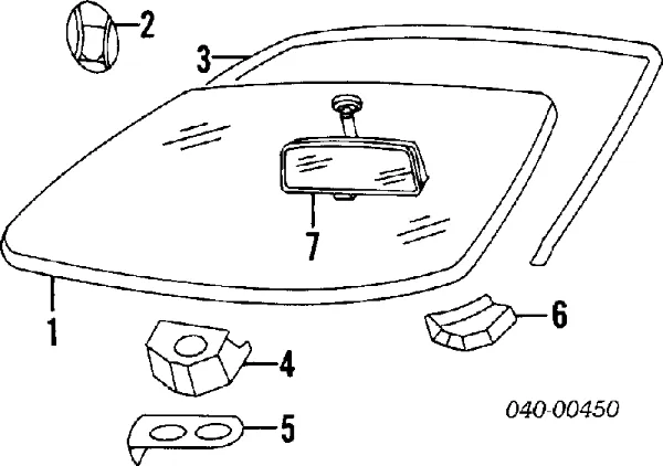 Лобовое стекло 94454101111 Porsche