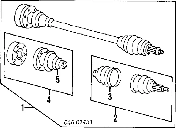 Левая полуось 0022495 GKN-Spidan