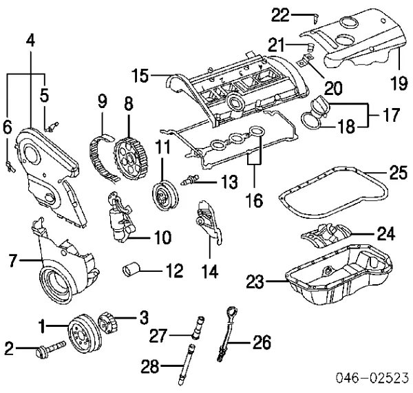 Верхняя защита ремня ГРМ, VAG 058109107B