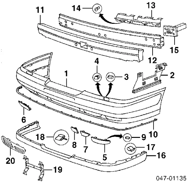 Передний бампер 9411247 Volvo