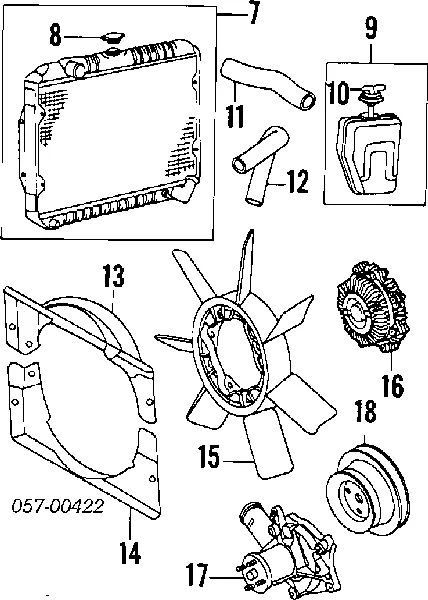 Вискомуфта вентилятора MD106546 Chrysler