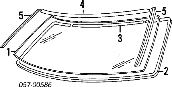 Щетка-дворник лобового стекла пассажирская MB487894 Chrysler