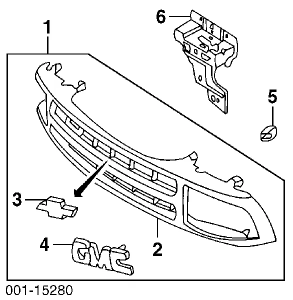 Решетка радиатора 12471660 General Motors