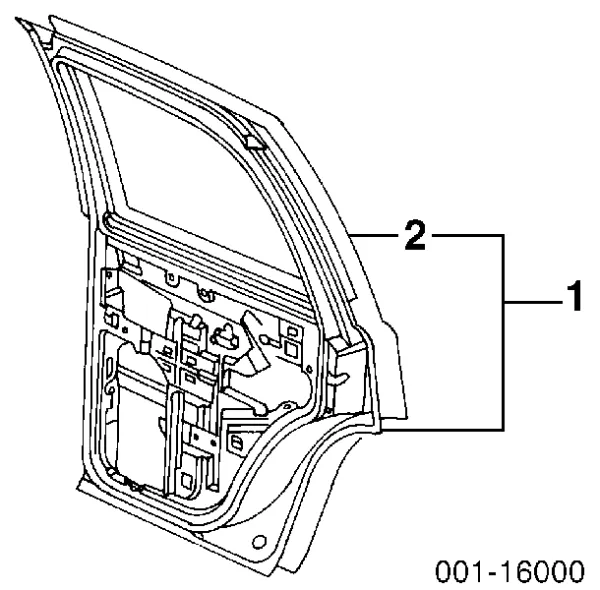 Дверь задняя левая 12476148 General Motors