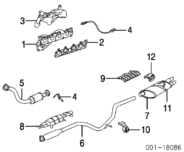 Прокладка коллектора 90537696 General Motors