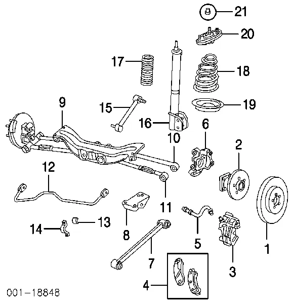 Задние тормозные колодки 171679 General Motors
