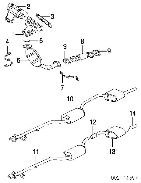 Прокладка коллектора F6CZ9448AC Ford