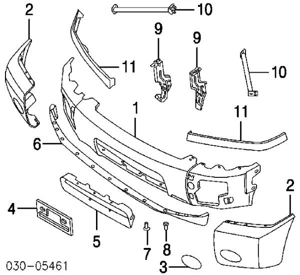 Накладка бампера переднего правая 620247S225 Nissan/Infiniti