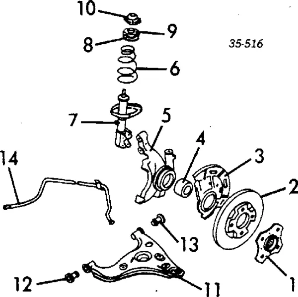 Амортизатор передний правый G03034700D Mazda