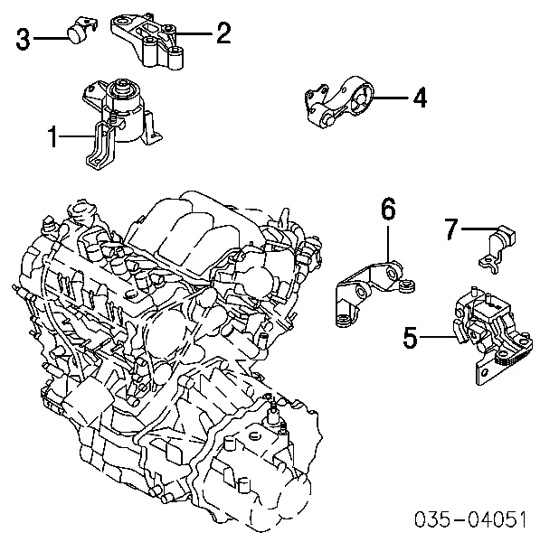 Задняя опора двигателя GK2C39040B Mazda