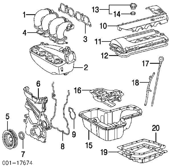 Прокладка впускного коллектора 1717722010 Toyota